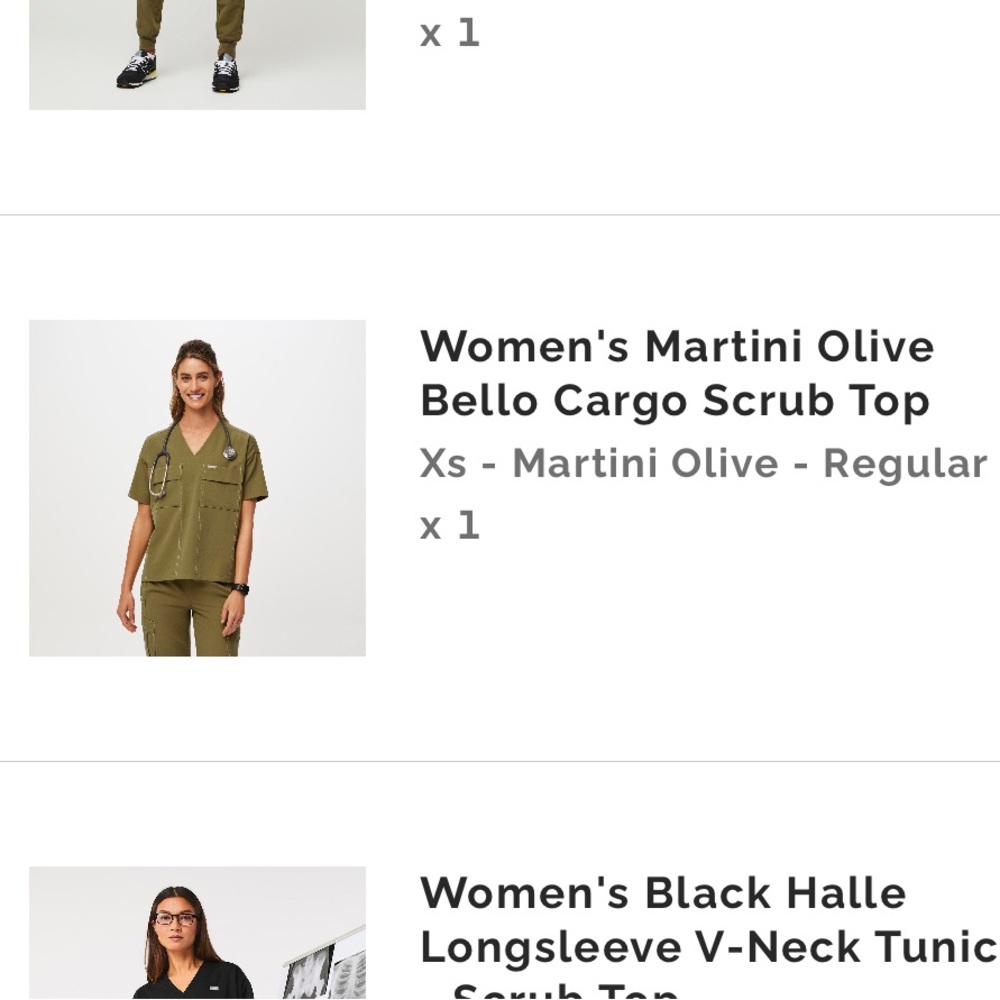 Figs Martini Olive Bello scrub top
